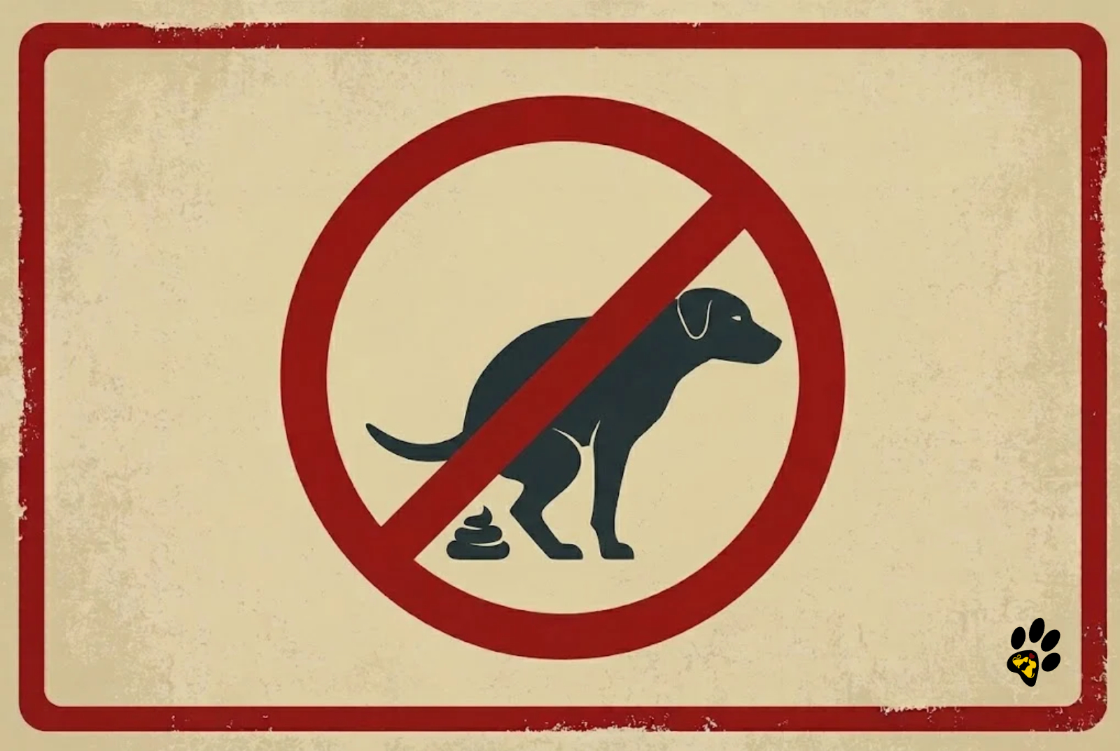 Sign indicating to pick up dog waste